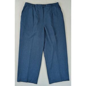 Vintage Pendleton Womens Dress Pants 18 Blue 100% Virgin Wool Lined Pleated USA